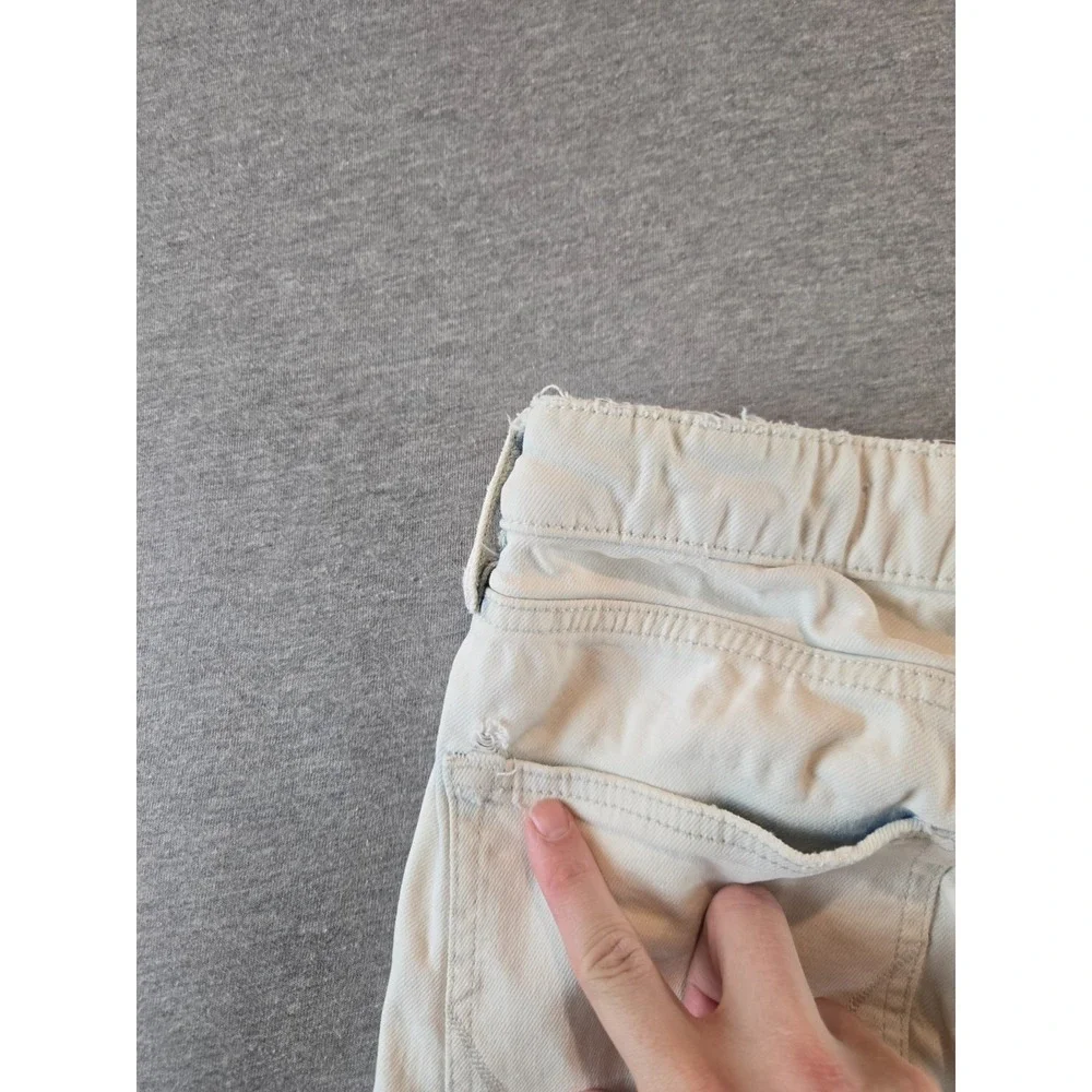 Allsaints Rex Damaged Jeans 33x33 White‎ Distressed Button Fly Denim